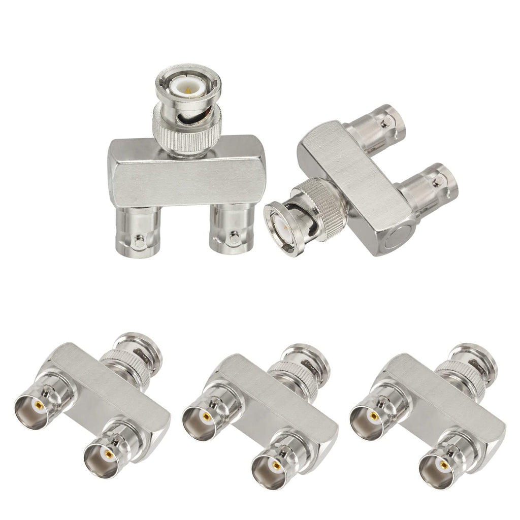  [AUSTRALIA] - Eightwood BNC Splitter Adapter 5-Pack BNC Male to Dual BNC Female 1 in 2 Out 3 Way Audio RF Connector bnc adapter 5-pack