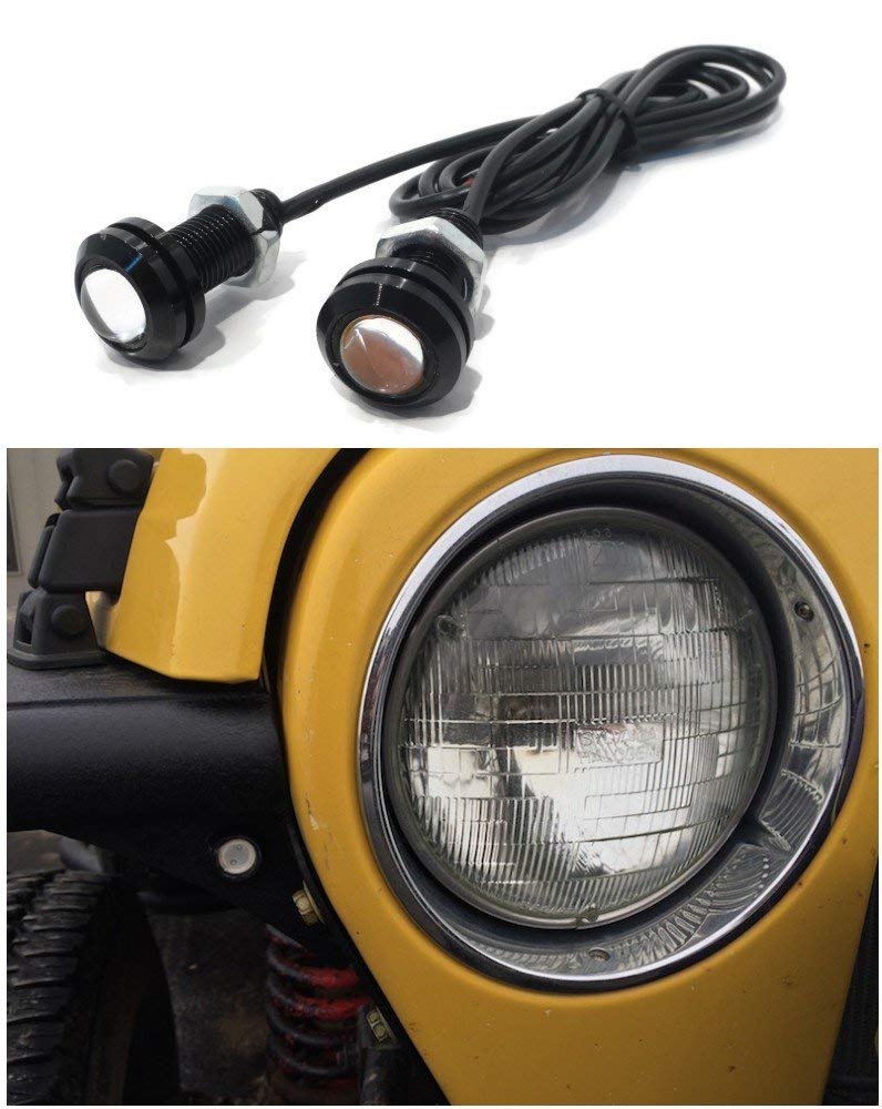 Vital All-Terrain Amber LED Front Turn Signal Lights for Jeep Wrangler Tube/Flat Fenders - JK TJ YJ CJ Rubicon Sahara - LeoForward Australia