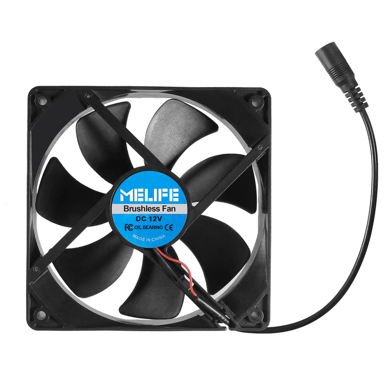  [AUSTRALIA] - MELIFE 110V 220V 120mm x 25mm AC Powered Fan with Speed Controller 3V to 12V Adapter for Xbox DVR Playstation Receiver Cooling Component