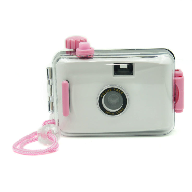  [AUSTRALIA] - NC Film Camera,135Film Camera,Use 35mm Film,Focusfree,Reusable (White&Pink)