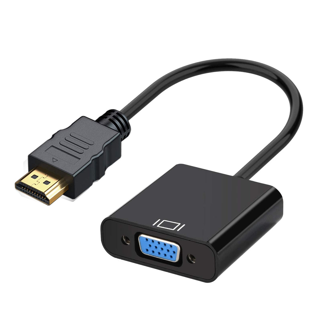  [AUSTRALIA] - HDMI to VGA, Gold-Plated HDMI to VGA Adapter (Male to Female) Compatible for Computer, Desktop, Laptop, PC, Monitor, Projector, HDTV, Chromebook, Raspberry Pi, Roku, Xbox and More
