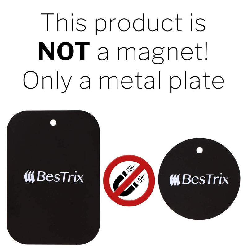  [AUSTRALIA] - Bestrix Metal Plate for Magnetic Mount with 3M Adhesive (Set of 4) Extra Thin