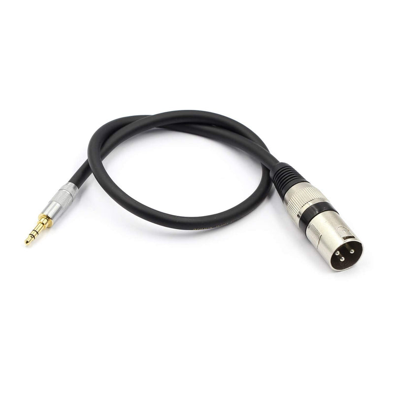  [AUSTRALIA] - TISINO 3.5mm to XLR Cable Unbalanced Mini Jack 1/8 inch to XLR Male Adapter Microphone Cord - 3.3ft/1m 3.3 feet