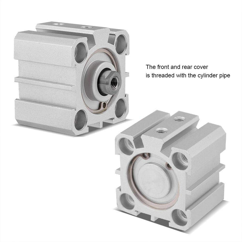 Pneumatic Air Cylinder, Compact Durable SDA25-10 25mm Bore 10mm Stroke Aluminum Double Acting Pneumatic Air Cylinder with Double Seal Structure - LeoForward Australia