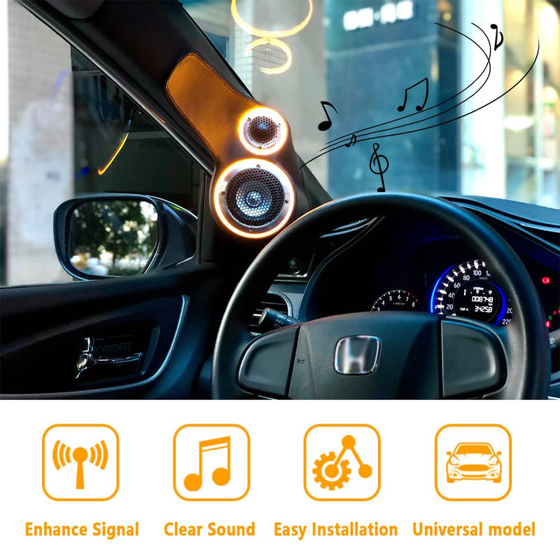  [AUSTRALIA] - 12V Car Antenna Booster 25 db - Amplify Signal & Reduce Noise AM FM Radio Antenna Amplifier for Car Stereo,Audio,Radio,Media,Head Unit Receiver
