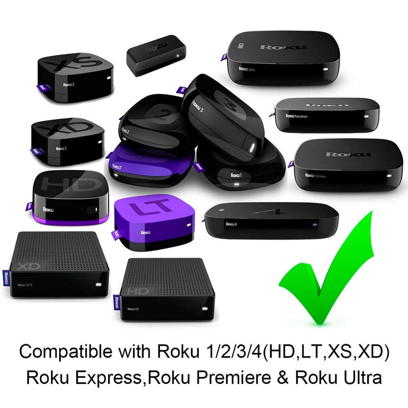 Gvirtue Lost Remote Control Replacement Compatible with Roku 1, Roku 2, Roku 3, Roku 4, (HD, LT, XS, XD), Roku Express. Do NOT Support Roku Stick, Roku Premiere, Roku Ultra, Roku TV or Roku Game - LeoForward Australia