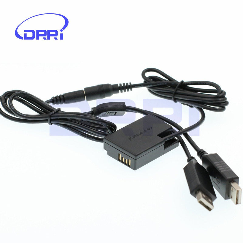  [AUSTRALIA] - DRRI DR-E18 DC Coupler Replacement ACK-E18 Power Adapter for Rebel T7i T6i T6s (E18- Dual USB)