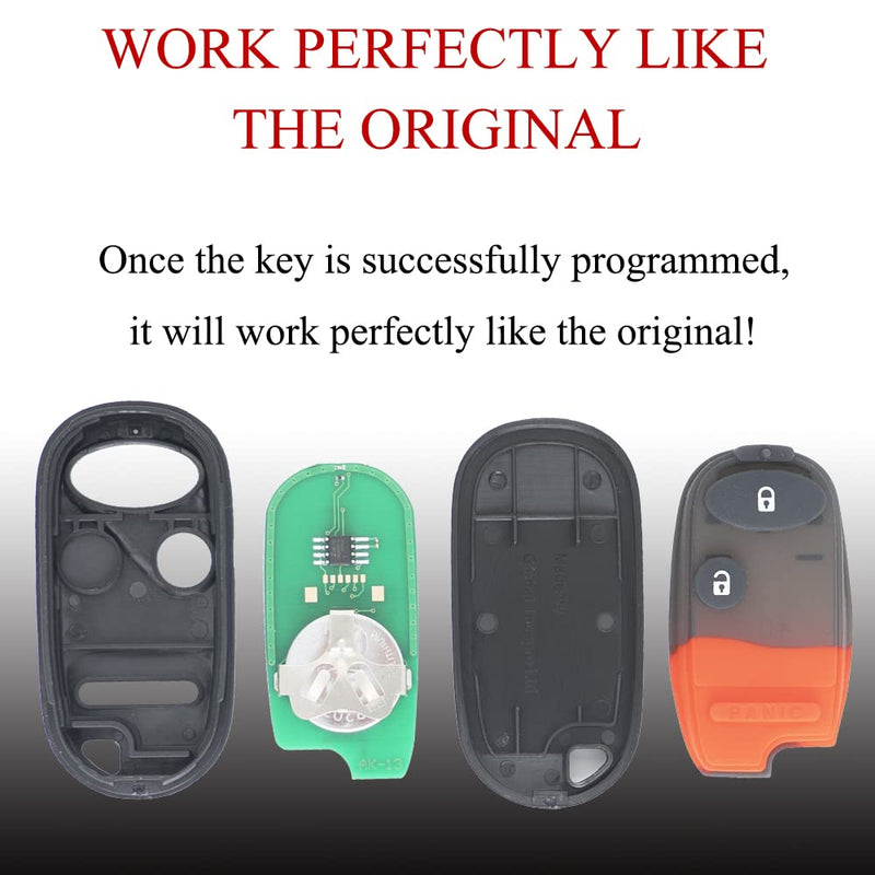  [AUSTRALIA] - Key Fob Remote Replacement Fits for Honda Civic DX EX LX 2001 2002 2003 2004 2005/Honda Pilot 2003 2004 2005 2006 2007 NHVWB1U523 Keyless Entry Remote Control NHVWB1U521 72147-S5A-A01(Pack of 2)