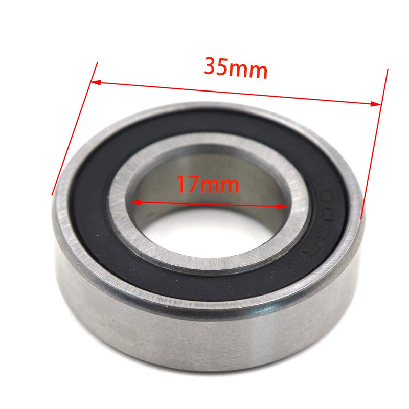  [AUSTRALIA] - Sydien 6Pcs 17x35x10 mm 6003RS Rubber Sealed Ball Bearing Miniature Deep Groove Bearings for Skateboards, Inline Skates, Scooters, Roller Blade Skates & Long Boards 17x35x10mm