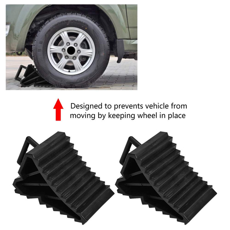 Qiilu Wheel Chock Solid Heavy Duty Anti-Slip Block Tyre Slip Stopper Wheel Block Tire Support Pad - LeoForward Australia