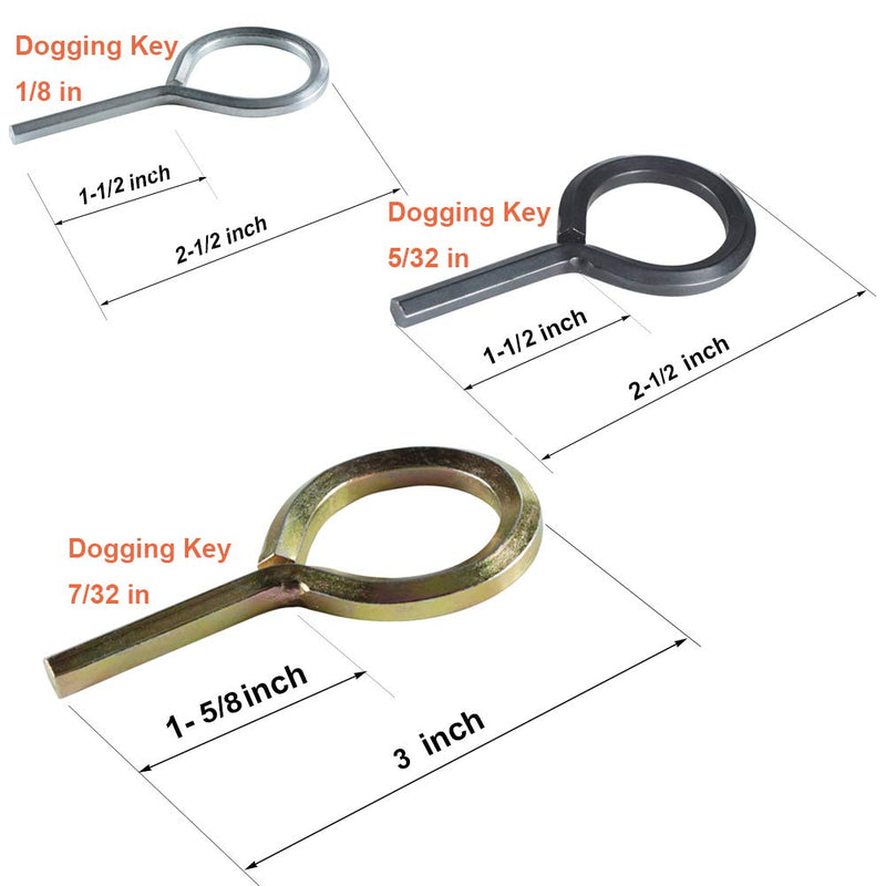  [AUSTRALIA] - Joneaz Hex Dogging Key 1/8 inch 5/32 inch and 7/32 inch for Push Bar Panic Exit Device,Metal Dog Keys Kit 15-Piece, 3 Size