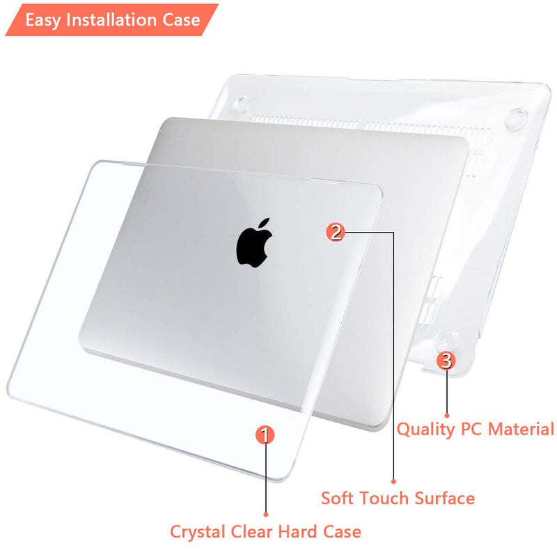  [AUSTRALIA] - CISSOOK Clear Case for MacBook Pro 14 Inch 2021 Release Model A2442 with Touch ID, Hard Shell Cover with Keyboard Cover Screen Protector for MacBook Pro 14" 2021 M1 Pro/Max Chip - Transparent