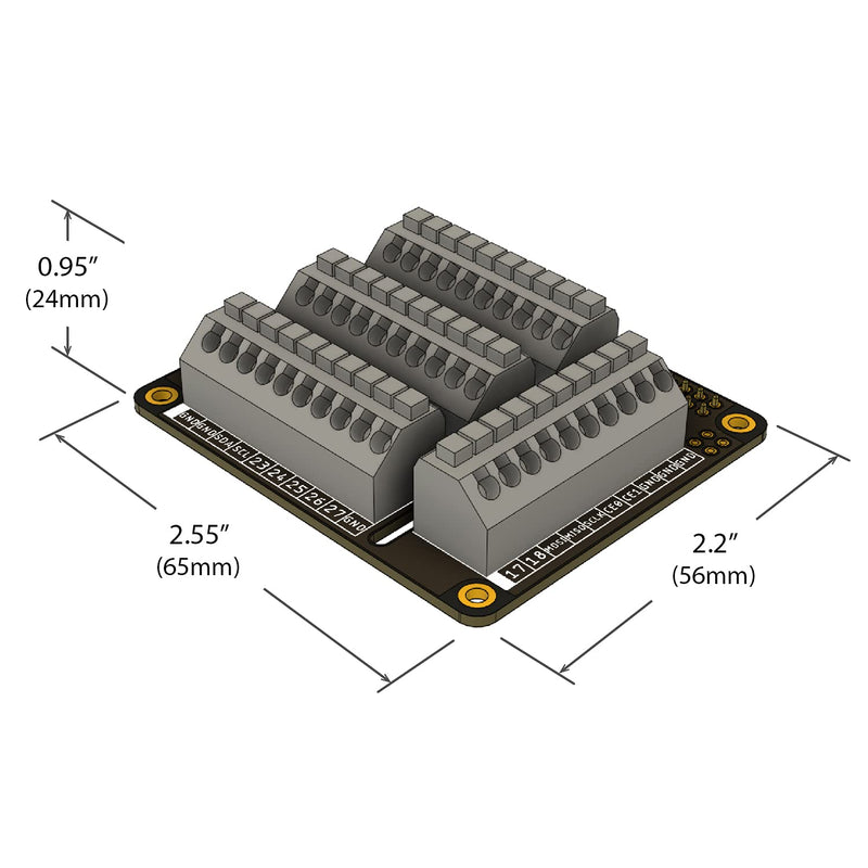  [AUSTRALIA] - ELECTROCOOKIE Raspberry Pi GPIO Terminal Block Breakout Module, Push-in Simple Spring Connector Expansion PCB Shield