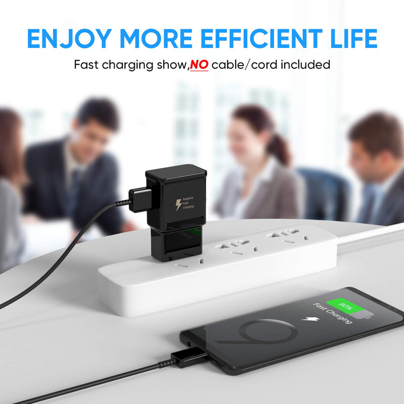  [AUSTRALIA] - Adaptive Fast Charging Wall Charger Adapter Compatible Samsung Galaxy S6 S7 S8 S9 S10 / Edge/Plus/Active, Note 5,Note 8, Note 9,LG G5 G6 G7 V20 V30 ThinQ Plus EP-TA20JBE Quick Charge (2 Pack)