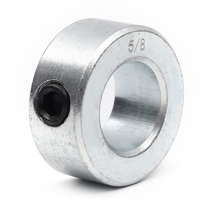  [AUSTRALIA] - (8-Pack) Zinc Plated Carbon Steel 5/8” Bore Shaft Collars Sets - Screw Style Bore Shaft Collars with 5/8” Bore Size, 1-1/8 Outer Diameter, and 1/2 Width - Suitable for Automotive and Industrial Use 8