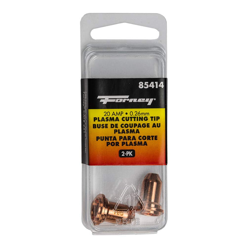  [AUSTRALIA] - Forney 85414 Plasma Cutting Tip Consumable Accessories used for Torch Tip Nozzles at 20-30 AMP, PT25, use with Forney SKU# 251, 302, 303 and 317, 2-Pack