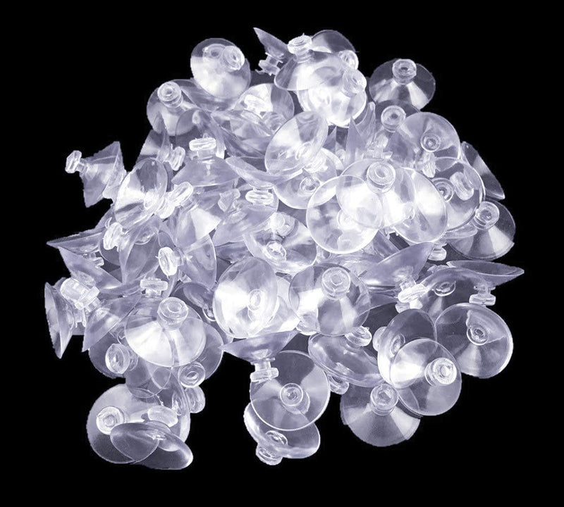 Hyamass 100pcs Mini Clear Plastic Suction Cups Without Hooks (Diameter 20mm) 20 mm - LeoForward Australia