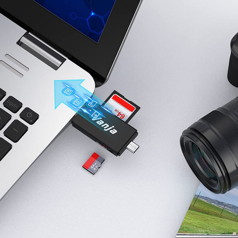 Vanja USB Type C SD Card Reader, USB 3.0 Micro SD Card Reader Adapter Used for SD-3C SD Micro SD TF SDXC SDHC MMC RS-MMC Micro SDXC Micro SDHC UHS-I - LeoForward Australia