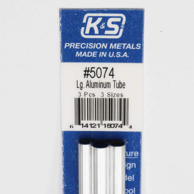 K&S Precision Metals 5075 Bendable Brass Tube, 3/32", 1/8", 5/32" X 12" Long, 3 Pieces per Pack, Made in The USA - LeoForward Australia