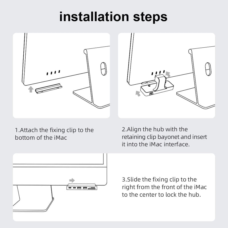  [AUSTRALIA] - Hagibis iMac Hub with 1000Mbps RJ45, USB C 3.1, USB 3.0 Ports and SD/Micro SD Card Reader, USB-C Clamp Hub USB C Docking Station for 2021 iMac 24 inch (with RJ45) With RJ45