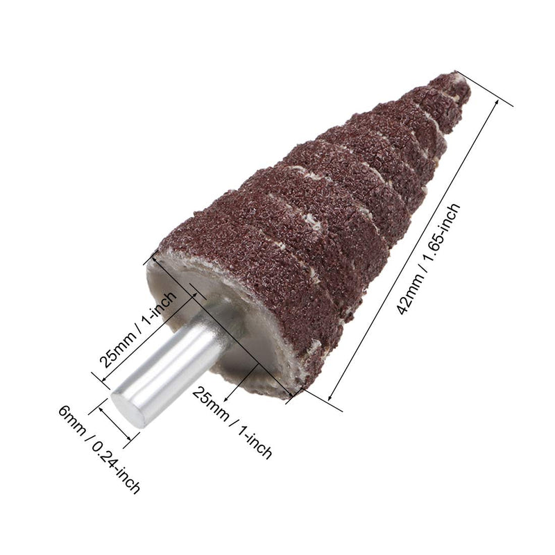  [AUSTRALIA] - uxcell 25mm Cone Shape Abrasive Flap Wheel 1/4" Shank for Deburring Sanding Polishing 80 Grit 5 Pcs