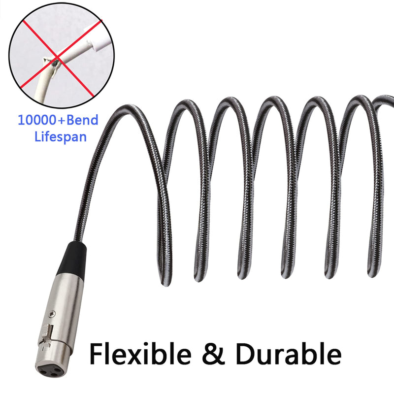  [AUSTRALIA] - Oluote 3 Pin XLR Female to TRS 3.5mm (1/8") Male Microphone Cable, MIC Audio Interconnect Cable for Studio Sound Consoles Jack Lead Balanced Signal Interconnect Cable 3 Pin XLR Female to TRS Male 1.5M/4.92FT