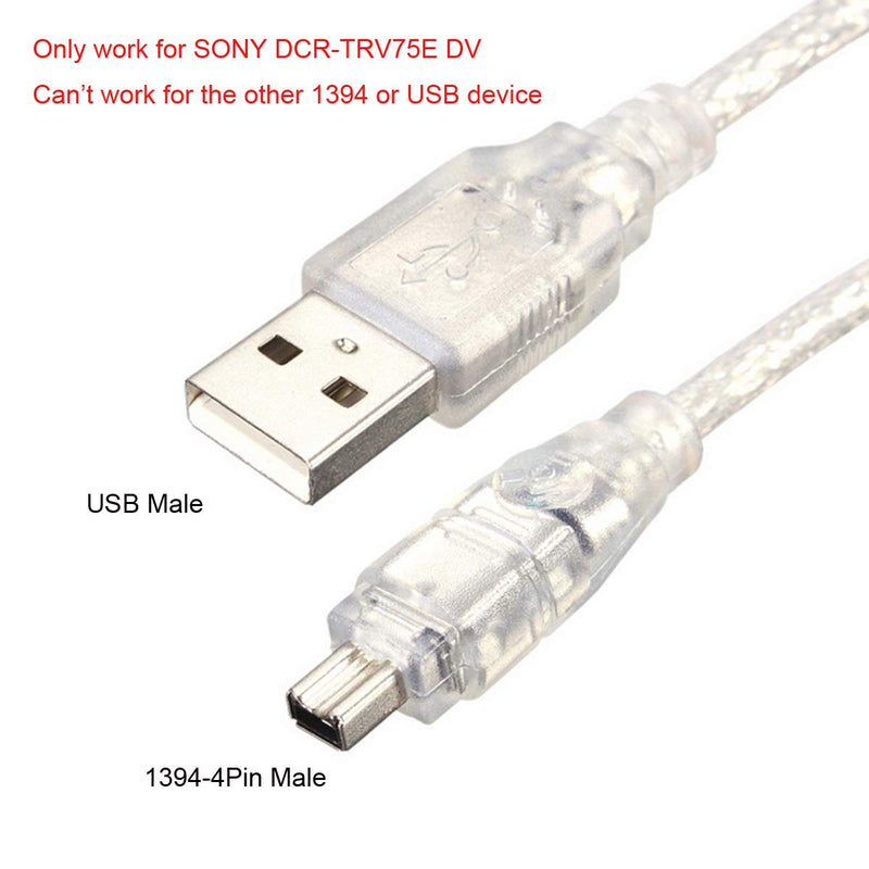  [AUSTRALIA] - Cablecc USB Male to Firewire IEEE 1394 4 Pin Male iLink Adapter Cord Cable for Sony DCR-TRV75E DV cablecc