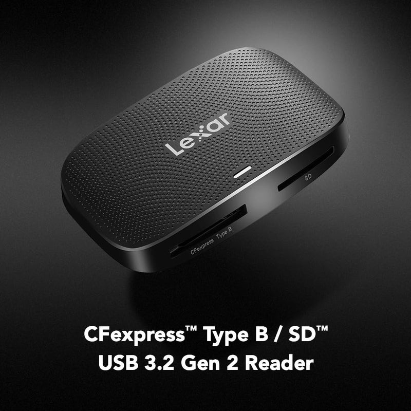  [AUSTRALIA] - Lexar Professional CFexpress Type B/SD USB 3.2 Gen 2 Reader, Transfer Speeds Up to 10Gbps, Designed for CFexpress Type B and SD Cards (LRW520U-RNBNG) CFexpress Type B / SD USB 3.2 Reader