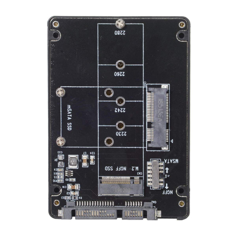 Cablecc Combo M.2 NGFF B-Key & mSATA SSD to SATA 3.0 Adapter Converter Case Enclosure with Switch - LeoForward Australia