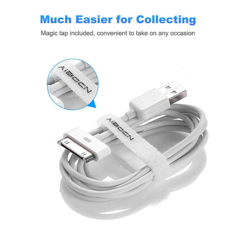  [AUSTRALIA] - Aibocn MFi Certified 30 Pin Sync and Charge Dock Cable for iPhone 4 4S / iPad 1 2 3 / iPod Nano/iPod Touch - White