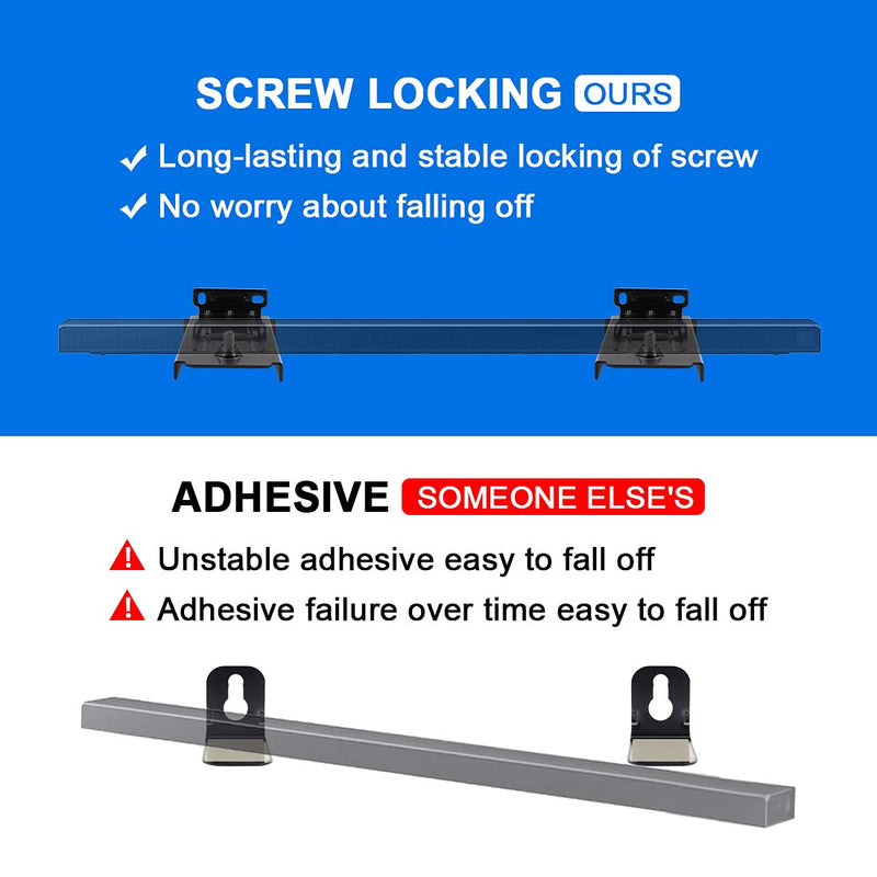  [AUSTRALIA] - 1 Pair of Black Wall Mounting Brackets Wall Mount Shelf with Screw Accessories for LG Soundbar SJ9 SL10YG SK9Y SK10Y SL10RG SP2 S40Q S65Q Speaker Mounting Brackets