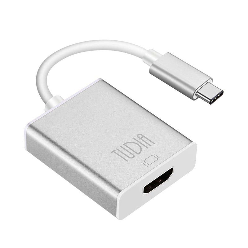  [AUSTRALIA] - USB C to HDMI Adapter, TUDIA USB 3.1 Type C (USB-C) to HDMI Adapter, Compatible with MacBook Pro 13 15 (2016 2017), Google Chromebook, Samsung Galaxy S10 S9 Note 9 - Silver
