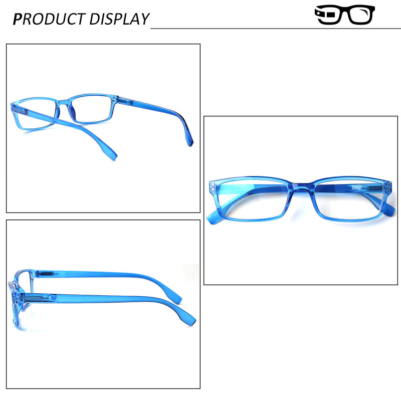 [AUSTRALIA] - Computer Reading Glasses 5 Pack Blue Light Blocking Glasses Anti Eyestrain Flexible Readers for Women Men Mix Color 1.0 x