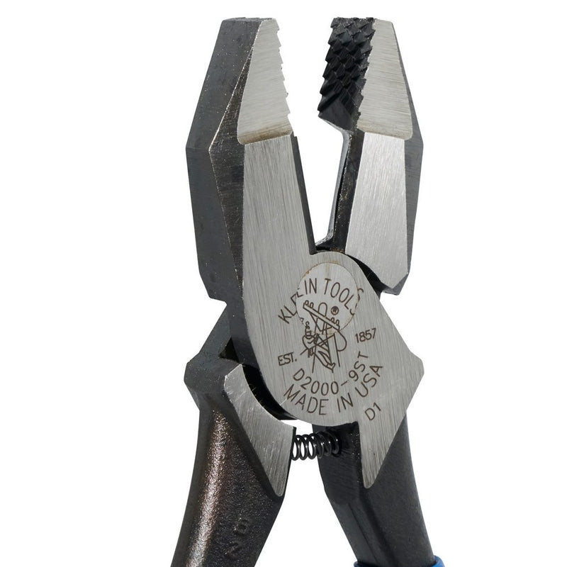  [AUSTRALIA] - Klein Tools D2000-9ST Pliers, Side Cutters are Heavy-Duty 9-Inch Ironworker Pliers for Rebar, ACSR, Screws, Nails and Most Hardened Wire