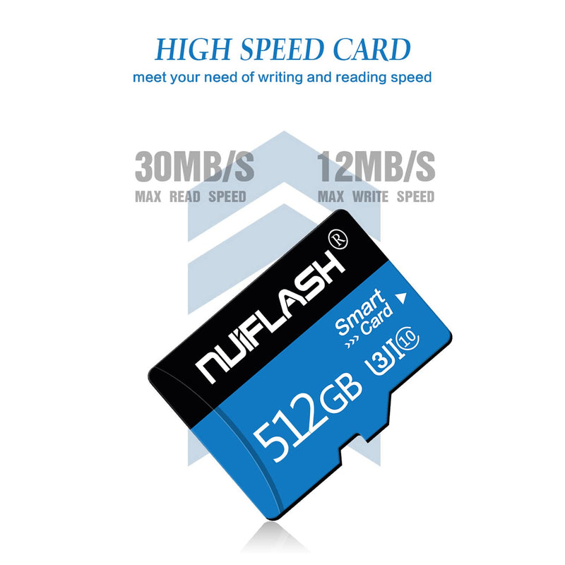  [AUSTRALIA] - Micro SD Memory Cards 512GB SD Card with Adapter TF Memory Card 512GB High Speed Micro SD Card 512GB Class 10 for Smartphone,Tablet,Drone LH01-512GB