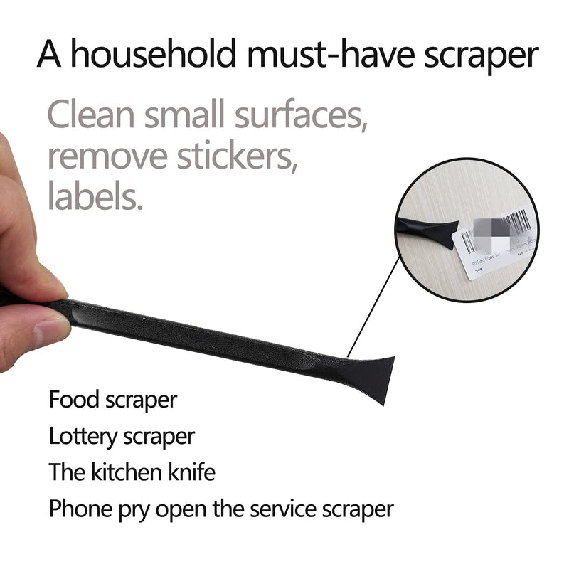  [AUSTRALIA] - Carbon Fiber Plastic Scraper Multi-Purpose Scraper Non-Scratch Cleaning Tool Easy to Clean Small and Narrow Spaces and Gaps, Perfect to Remove Stickers, Labels, Oil Stains, Food, Dirt, Etc 3-Pcs 3 different scrapers