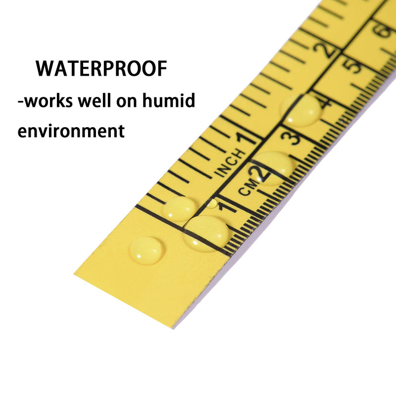  [AUSTRALIA] - Generic LUXX Wares 59inch 150cm Self Adhesive Tape Measure Ruler Sticker Kayak Fishing Accessories, Yellow