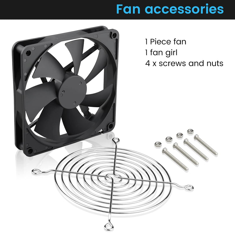  [AUSTRALIA] - Wathai 140mm Case Fan 12V DC Brushless High Performance Cooling Fan 140x25mm