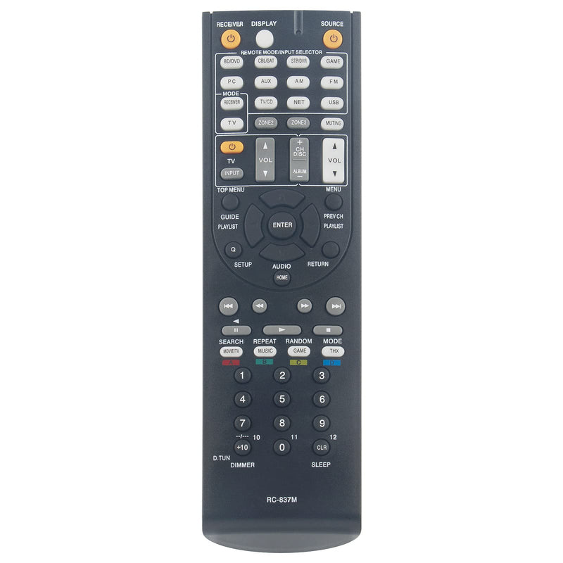  [AUSTRALIA] - RC-837M New Replacement Remote Control Fit for Onkyo AV Receiver TX-NR809 TX-NR515AE HT-RC470 TX-NR616 TX-NR414 HT-S6500 RC-834M HT-R494 HT-S5800 HT-S7805 TX-NR818