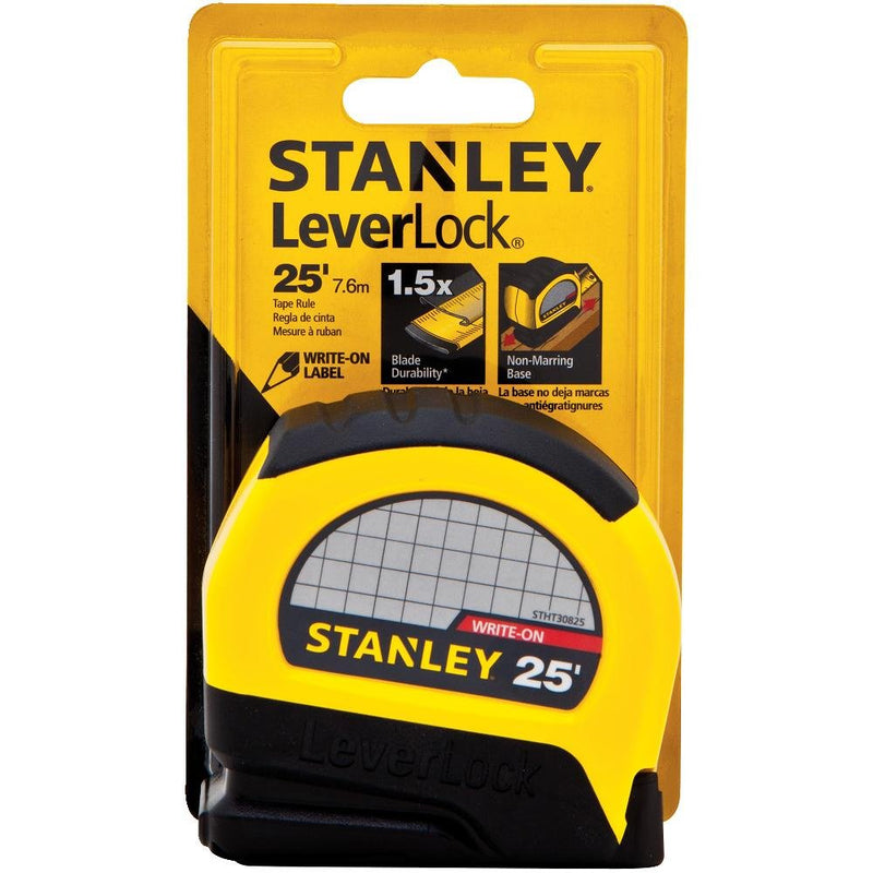  [AUSTRALIA] - Stanley STHT30825 Lever Lock Tape Rule, 25-Foot