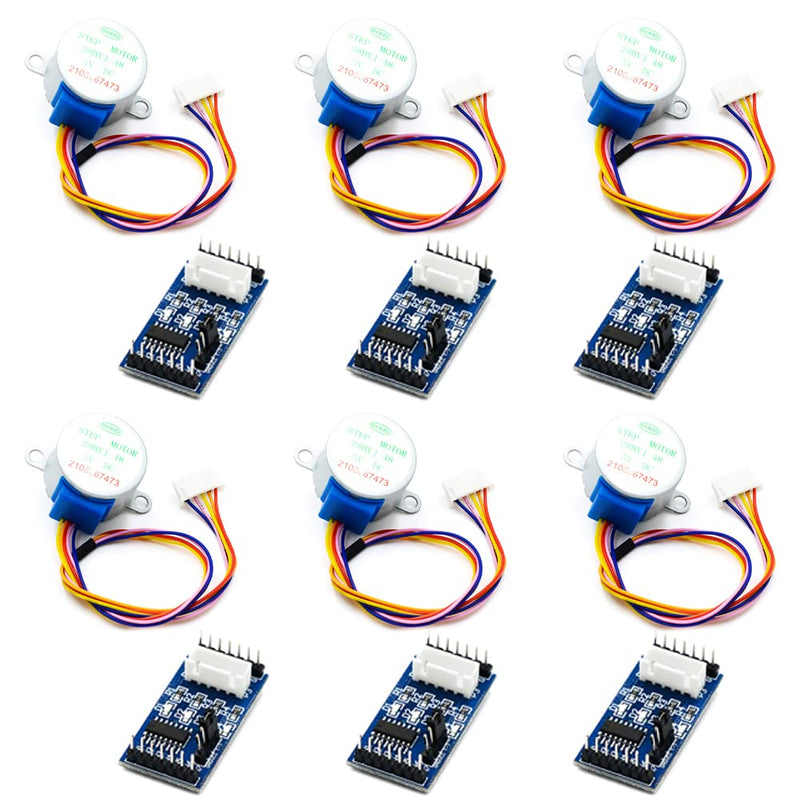  [AUSTRALIA] - SYUAB 6 PCS 28BYJ-48 ULN2003 5V Stepper Motor with ULN2003 Drive Boards Blue for DIY Kit Arduino PI PIC Raspberry Pi