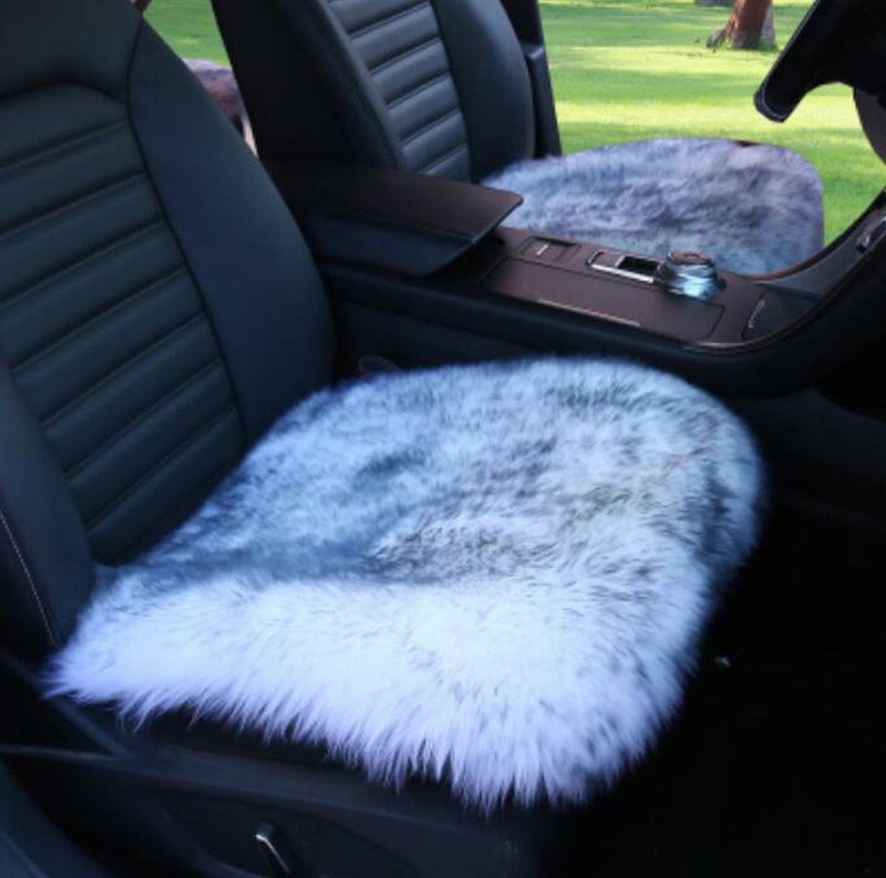  [AUSTRALIA] - Gracefur 1 pc Sheepskin Soft Stylish Car Seat Covers Universal Fit Durable Breathable Seat Cushion Cover for Car/Chair Grey