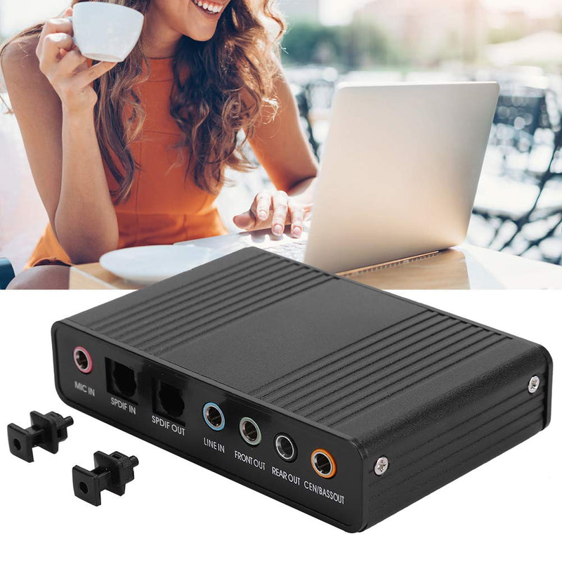  [AUSTRALIA] - External Sound Card,Digital PlaybackDigital Recording Mode,Stable Performance,DM-HD10 USB 5.1 Computer External Sound Card Audio Adapter for Karaoke Recording