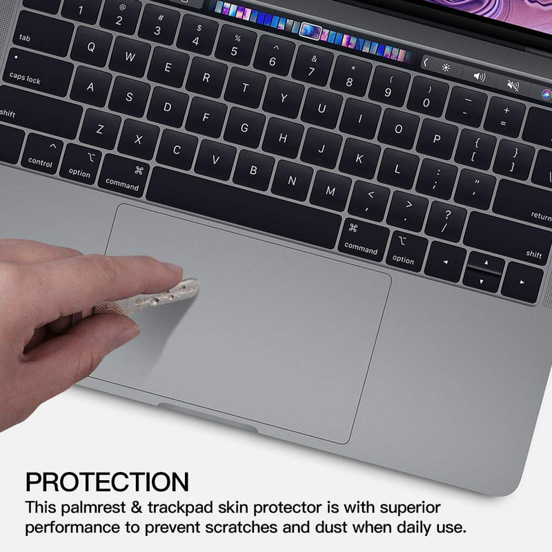 FORITO Palm Rest Cover Skin with Trackpad Protector Compatible with MacBook Pro 13 Inch Model A2159 A1706 A1708 A1989 , 2019 2018 2017 or 2016 Released(Space Gray) - LeoForward Australia
