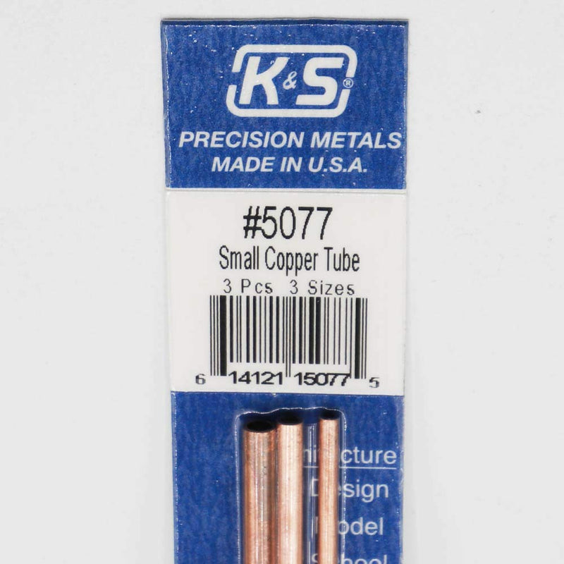 K&S Precision Metals 5077 Bendable Copper Tube, 3/32", 5/32", 1/8" X 12" Long, 3 Pieces per Pack, Made in The USA - LeoForward Australia