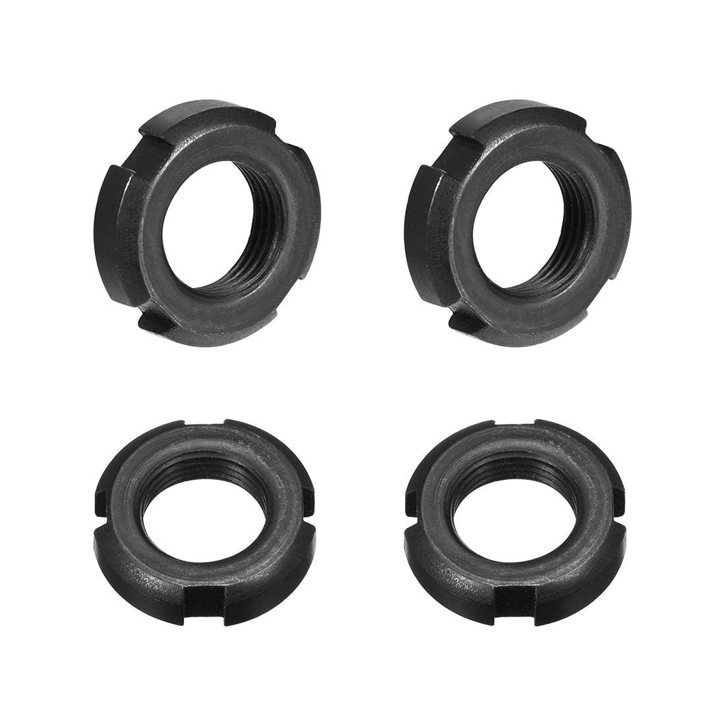  [AUSTRALIA] - uxcell M18x1.5mm Retaining Four-Slot Slotted Round Nuts, 4 Pcs