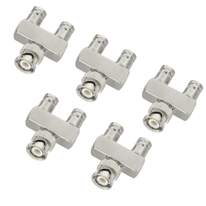  [AUSTRALIA] - Eightwood BNC Splitter Adapter 5-Pack BNC Male to Dual BNC Female 1 in 2 Out 3 Way Audio RF Connector bnc adapter 5-pack