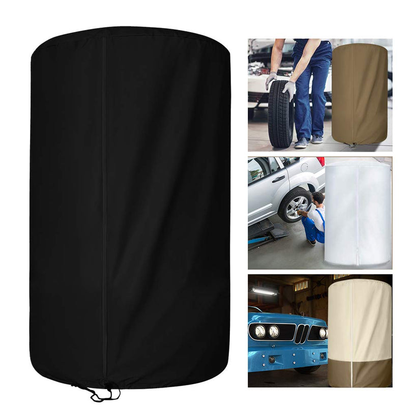 AKEfit Tire Cover Waterproof Durable Tire Storage Bag Car Spare Tire Cover Oxford Polyester Fabric Cover Suit for Jeep,Trailer,RV,SUV,Truck 73cm x 110cm black - LeoForward Australia