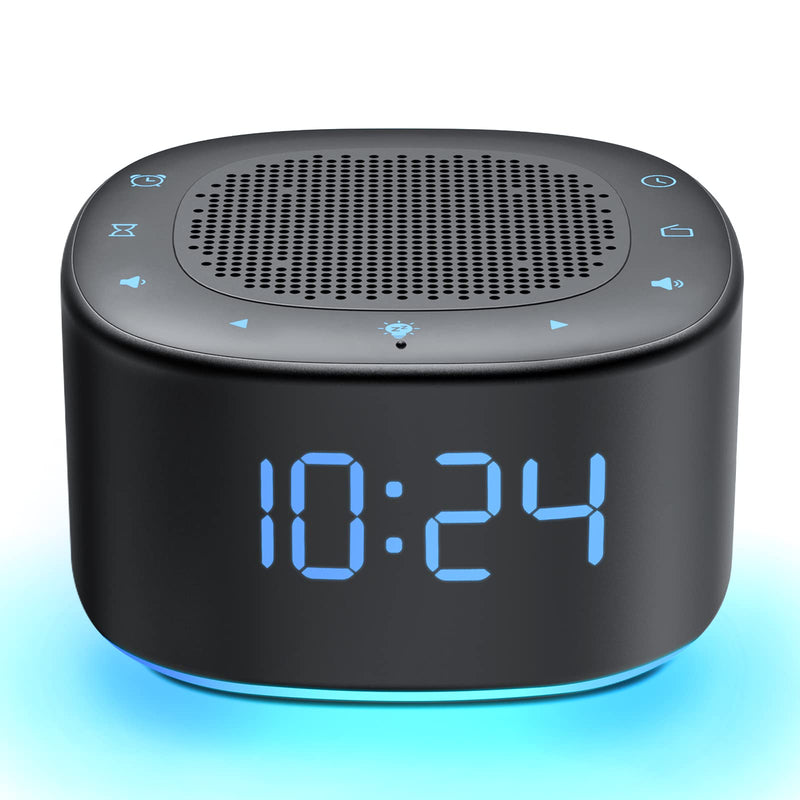  [AUSTRALIA] - Housbay Digital Alarm Clock Radio for Bedrooms - High Fidelity Radio Sound with Crisp Speaker, 0-100% Display Dimmer, 4 Alarm Sounds, 7 Colors Night Light, Small Plug-in Loud Clock for Heavy Sleepers