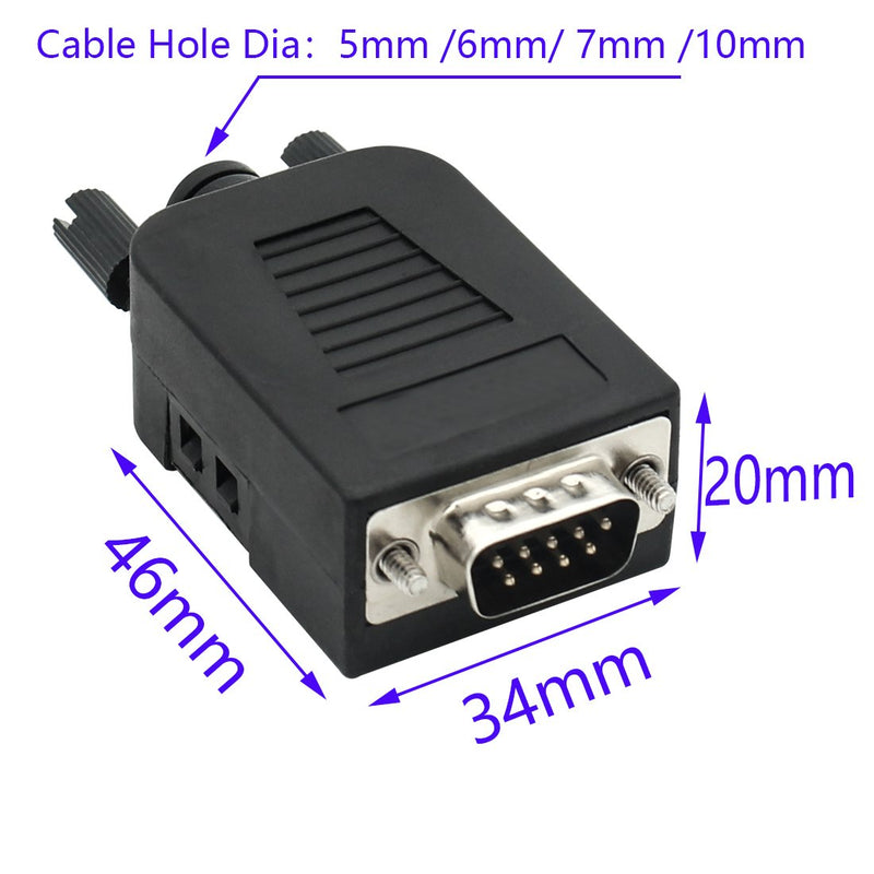 YIOVVOM DB9 Breakout Connector to Wiring Terminal RS232 D-SUB Male Serial Adapters Port Breakout Board Solder-Free Module with case( Female Serial Adapter) Female Adapter - LeoForward Australia